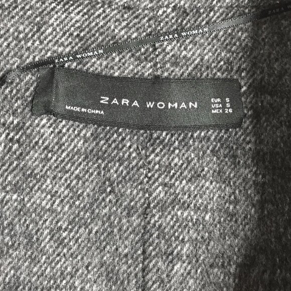 ZARA Woman Handmade Wool Blend Long Coat - Picture 4 of 8